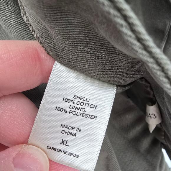 New York & Company Women's Utility Side Split Zip Up Tie Waist Jacket Green XL - Picture 9 of 11